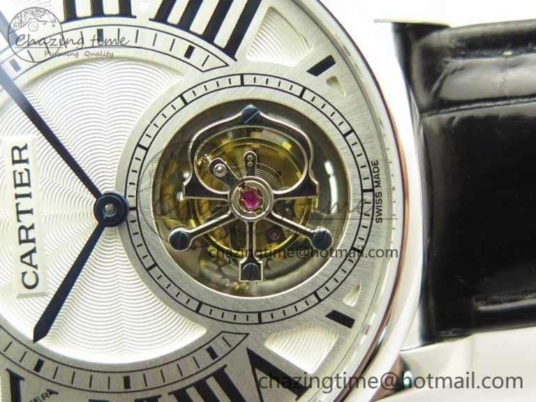 Rotonde Flying Tourbillon SS BLF Best Edition White Dial on Black Leather Strap V2