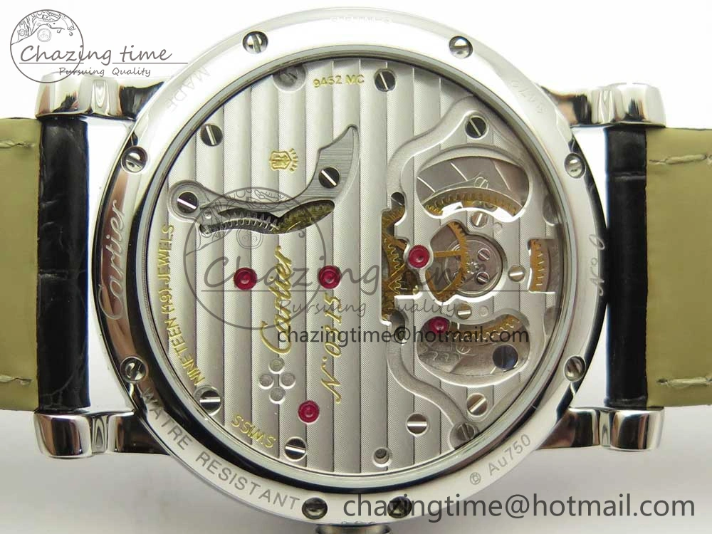 Rotonde Flying Tourbillon SS BLF Best Edition White Dial on Black Leather Strap V2