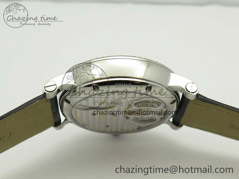 Rotonde Flying Tourbillon SS BLF Best Edition White Dial on Black Leather Strap V2