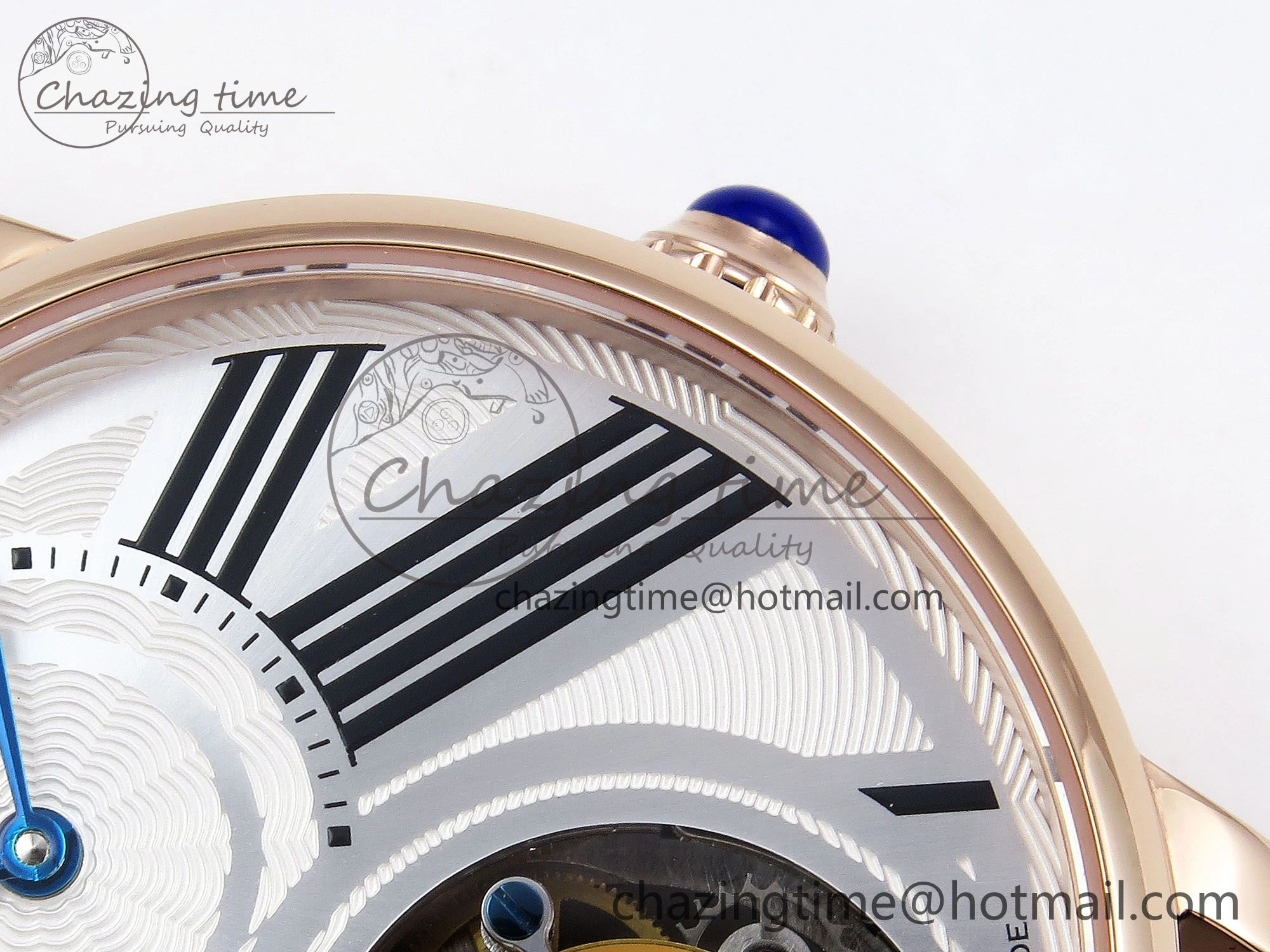 Rotonde Tourbillon RG RMSF Best Edition White Dial on Brown Leather Strap