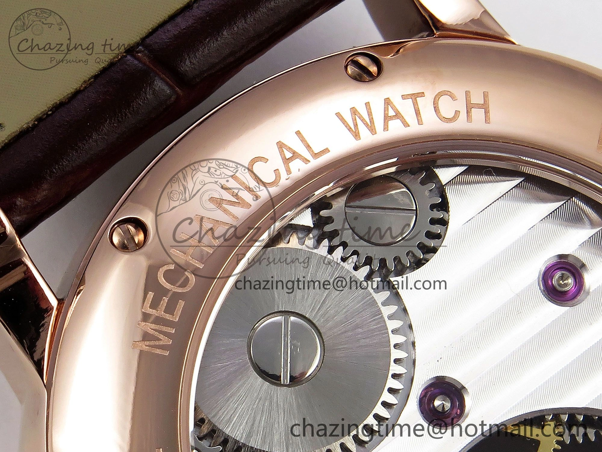 Rotonde Tourbillon RG RMSF Best Edition White Dial on Brown Leather Strap