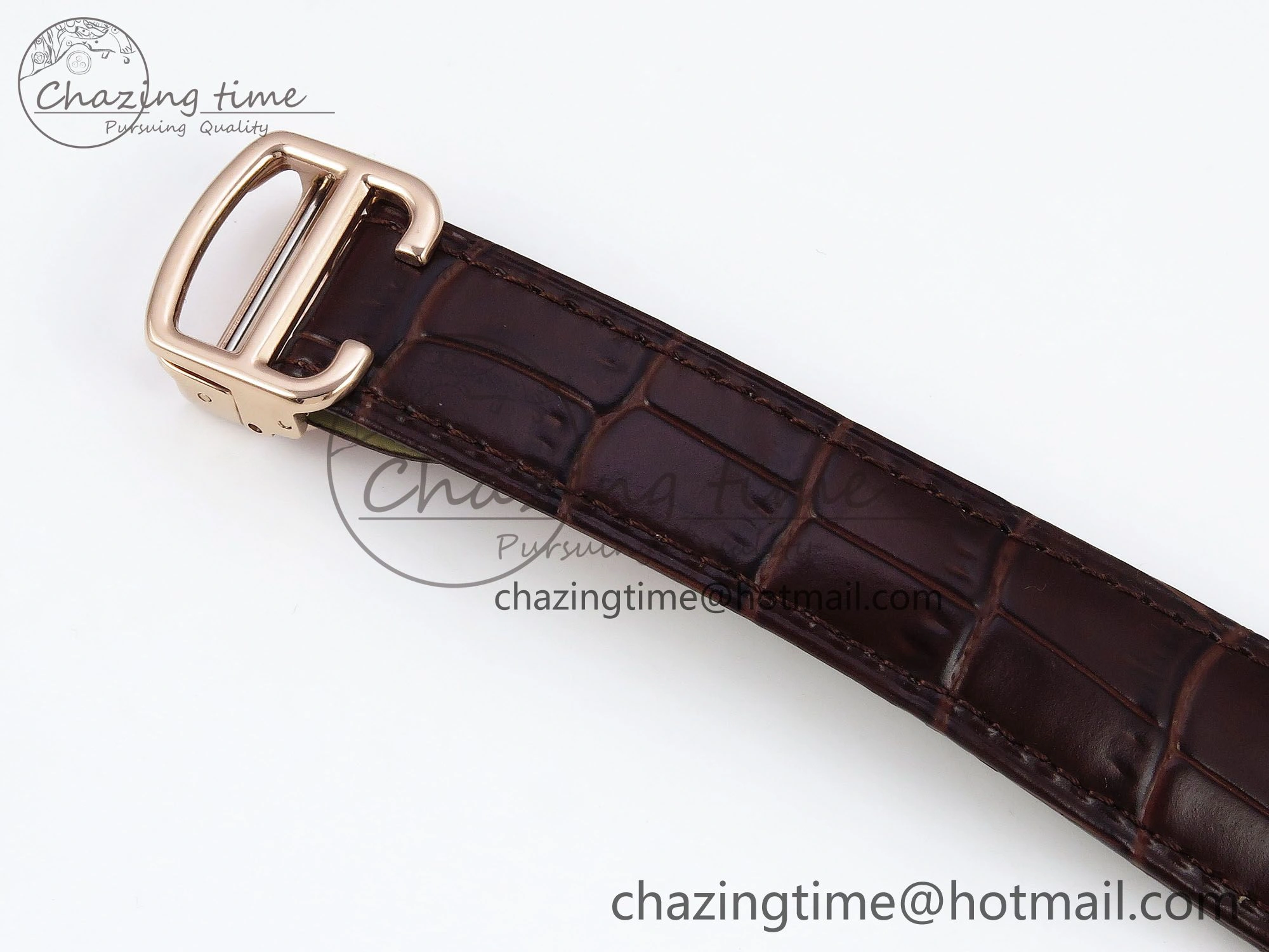Rotonde Tourbillon RG RMSF Best Edition White Dial on Brown Leather Strap