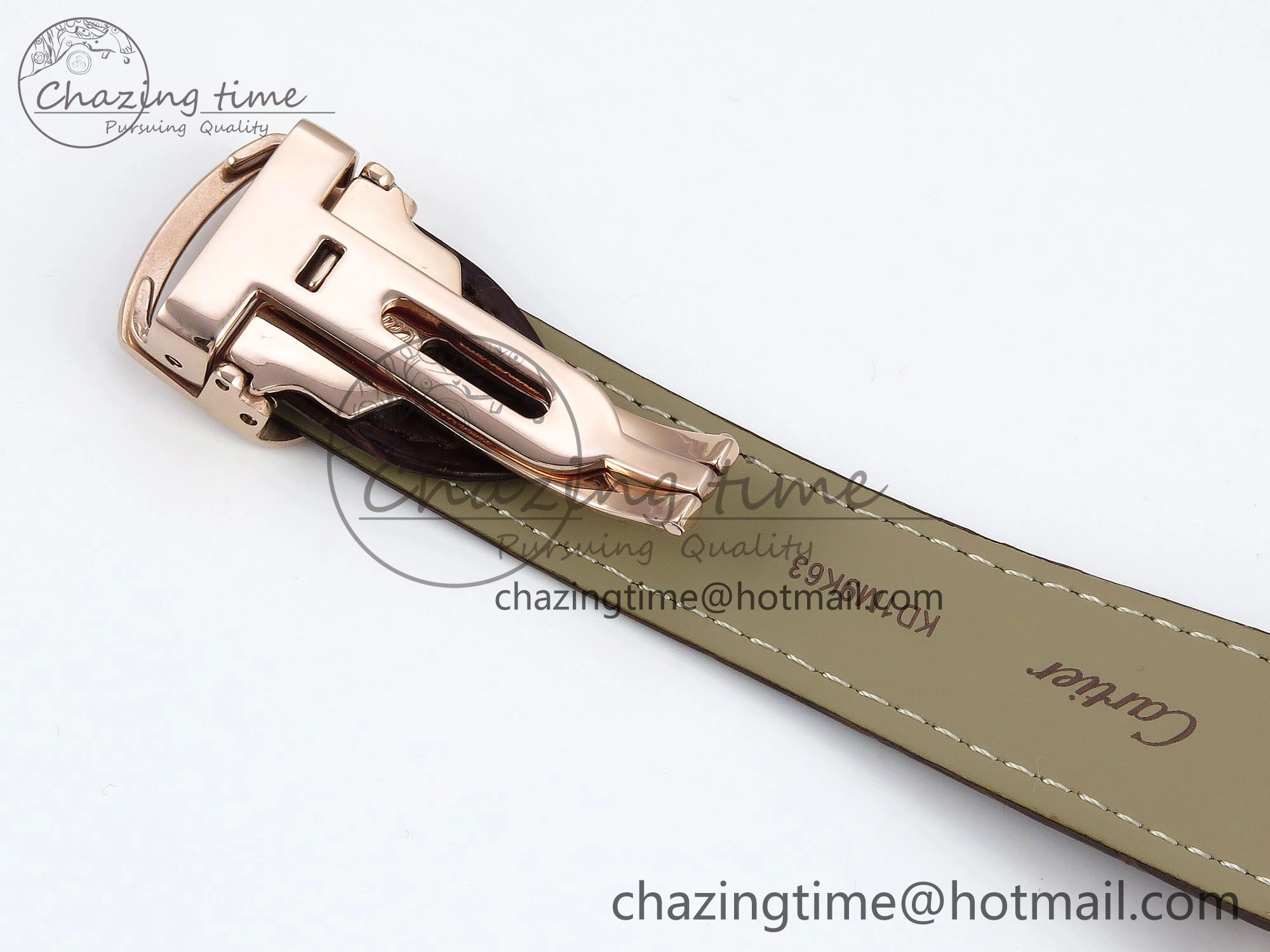 Rotonde Tourbillon RG RMSF Best Edition White Dial on Brown Leather Strap