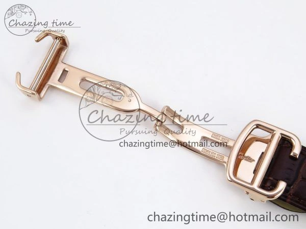 Rotonde Tourbillon RG RMSF Best Edition White Dial on Brown Leather Strap