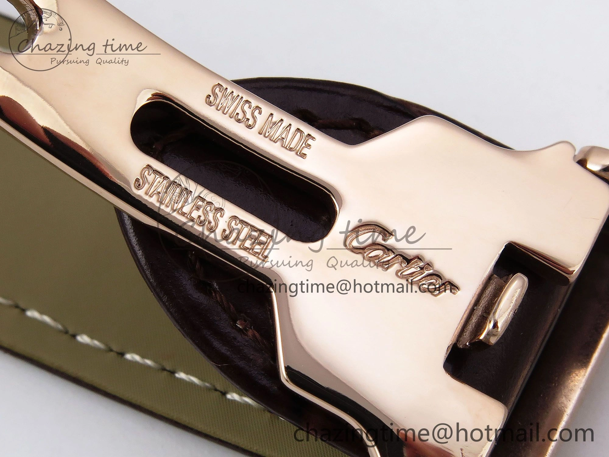 Rotonde Tourbillon RG RMSF Best Edition White Dial on Brown Leather Strap