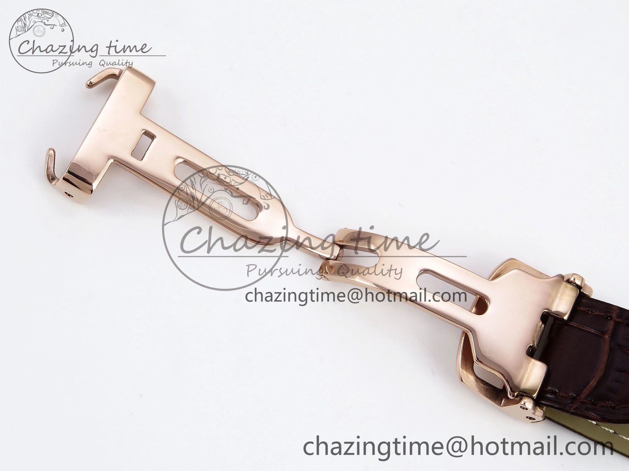 Rotonde Tourbillon RG RMSF Best Edition White Dial on Brown Leather Strap