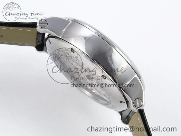 Rotonde Tourbillon SS RMSF Best Edition Blue Textured Dial on Black Leather Strap