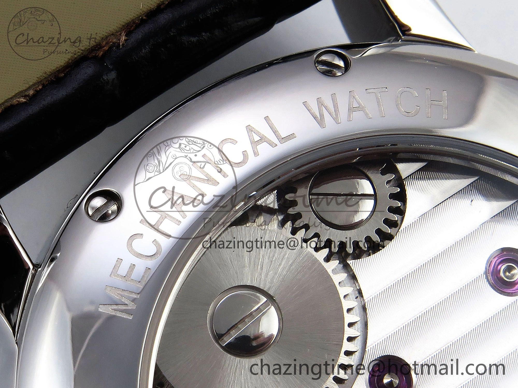 Rotonde Tourbillon SS RMSF Best Edition Blue Textured Dial on Black Leather Strap