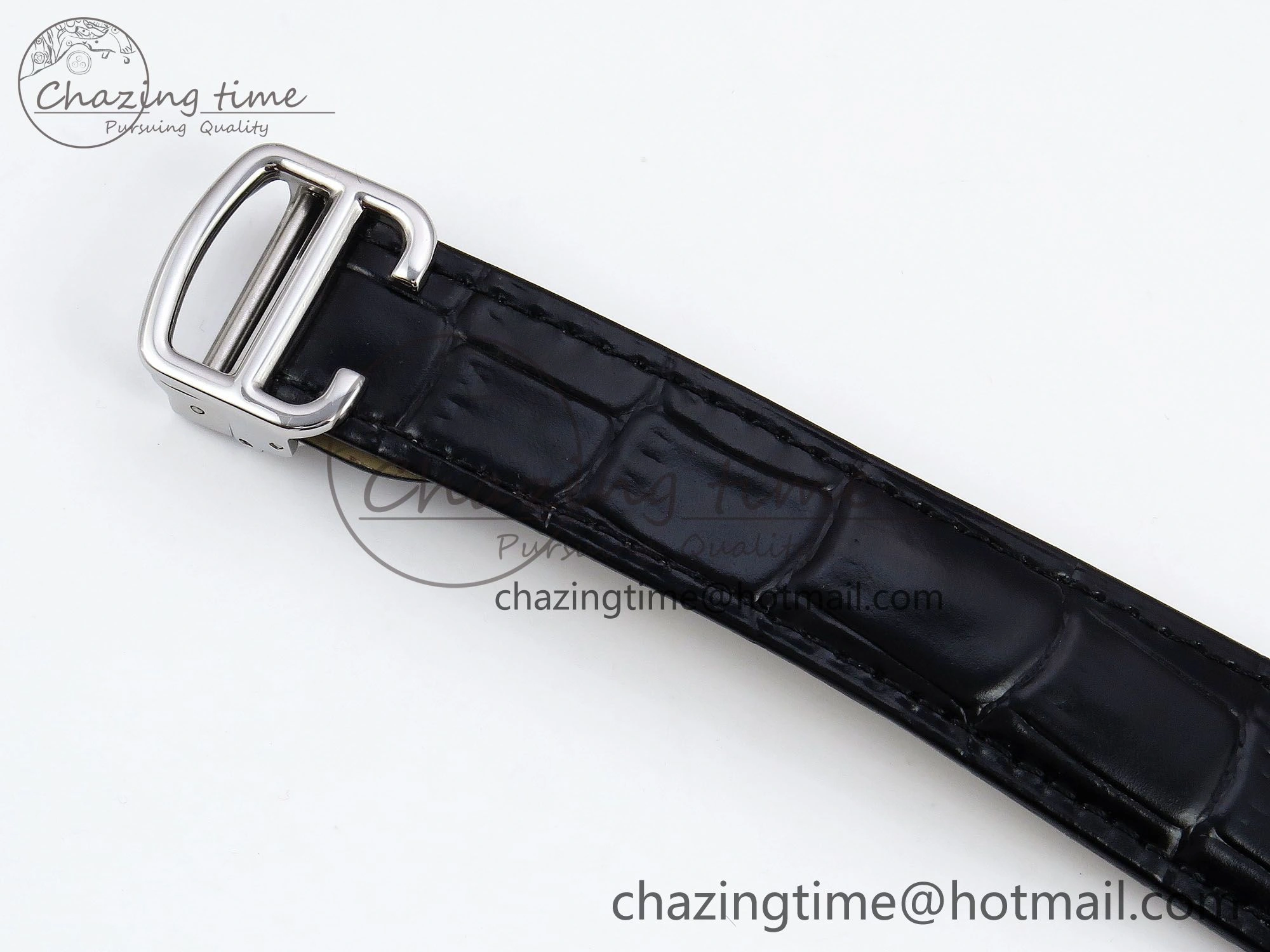 Rotonde Tourbillon SS RMSF Best Edition Blue Textured Dial on Black Leather Strap