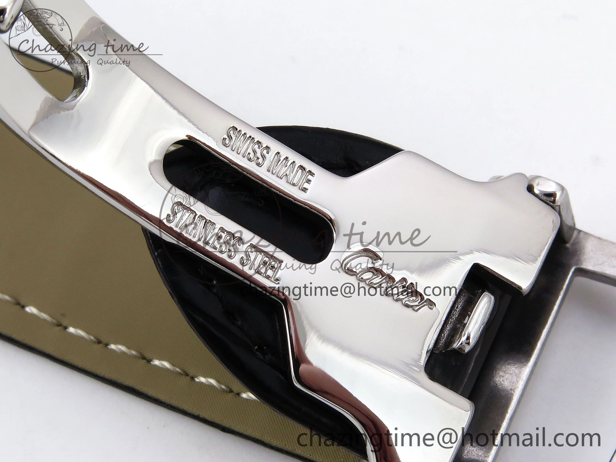 Rotonde Tourbillon SS RMSF Best Edition Blue Textured Dial on Black Leather Strap