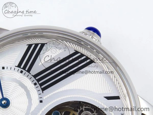 Rotonde Tourbillon SS RMSF Best Edition White Dial on Black Leather Strap