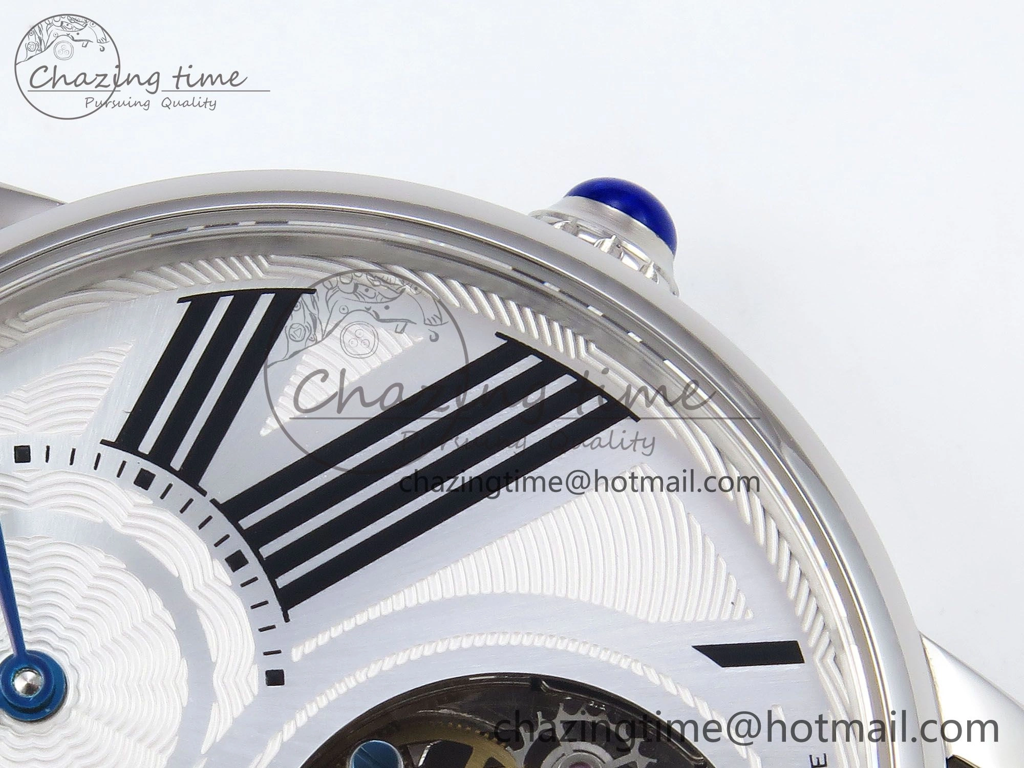 Rotonde Tourbillon SS RMSF Best Edition White Dial on Black Leather Strap
