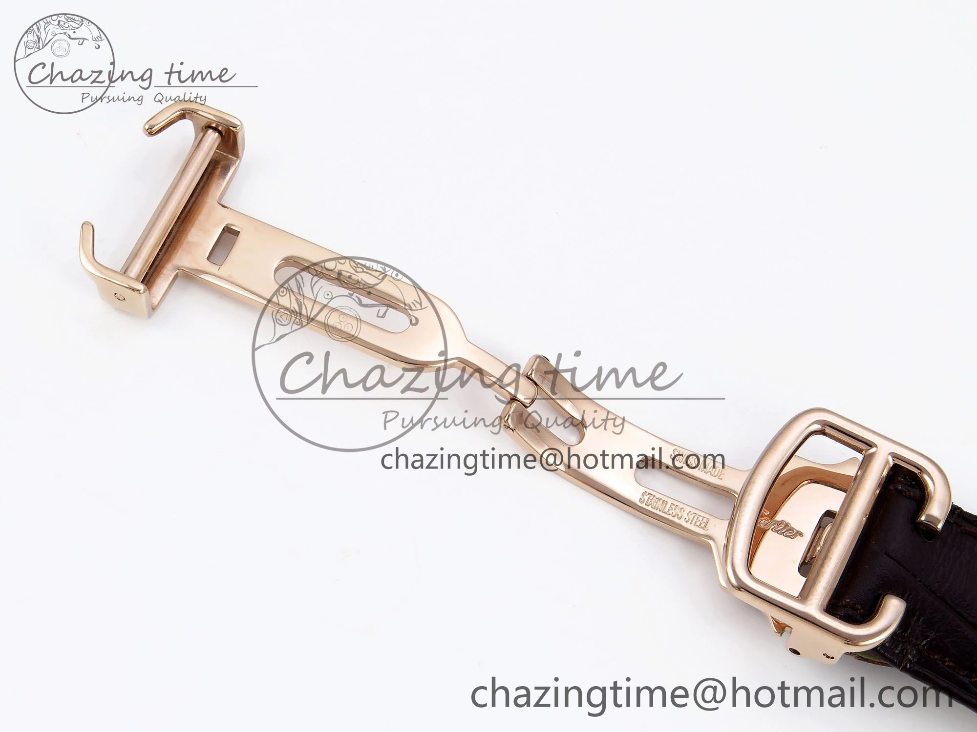 Rotonde de Cartier Flying Tourbillon RG RMS Best Edition White Numeral Dial on Brown Leather Strap