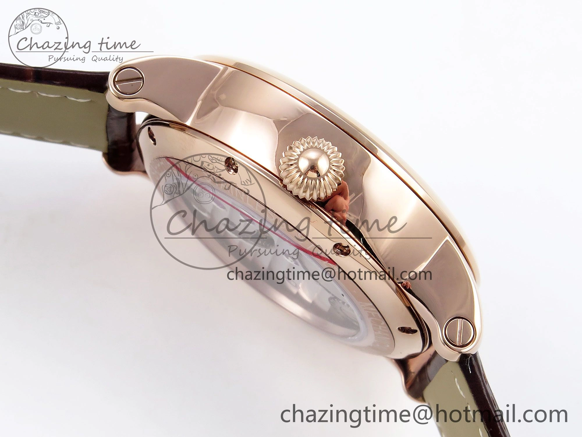 Rotonde de Cartier Flying Tourbillon RG RMS Best Edition White Numeral Dial on Brown Leather Strap