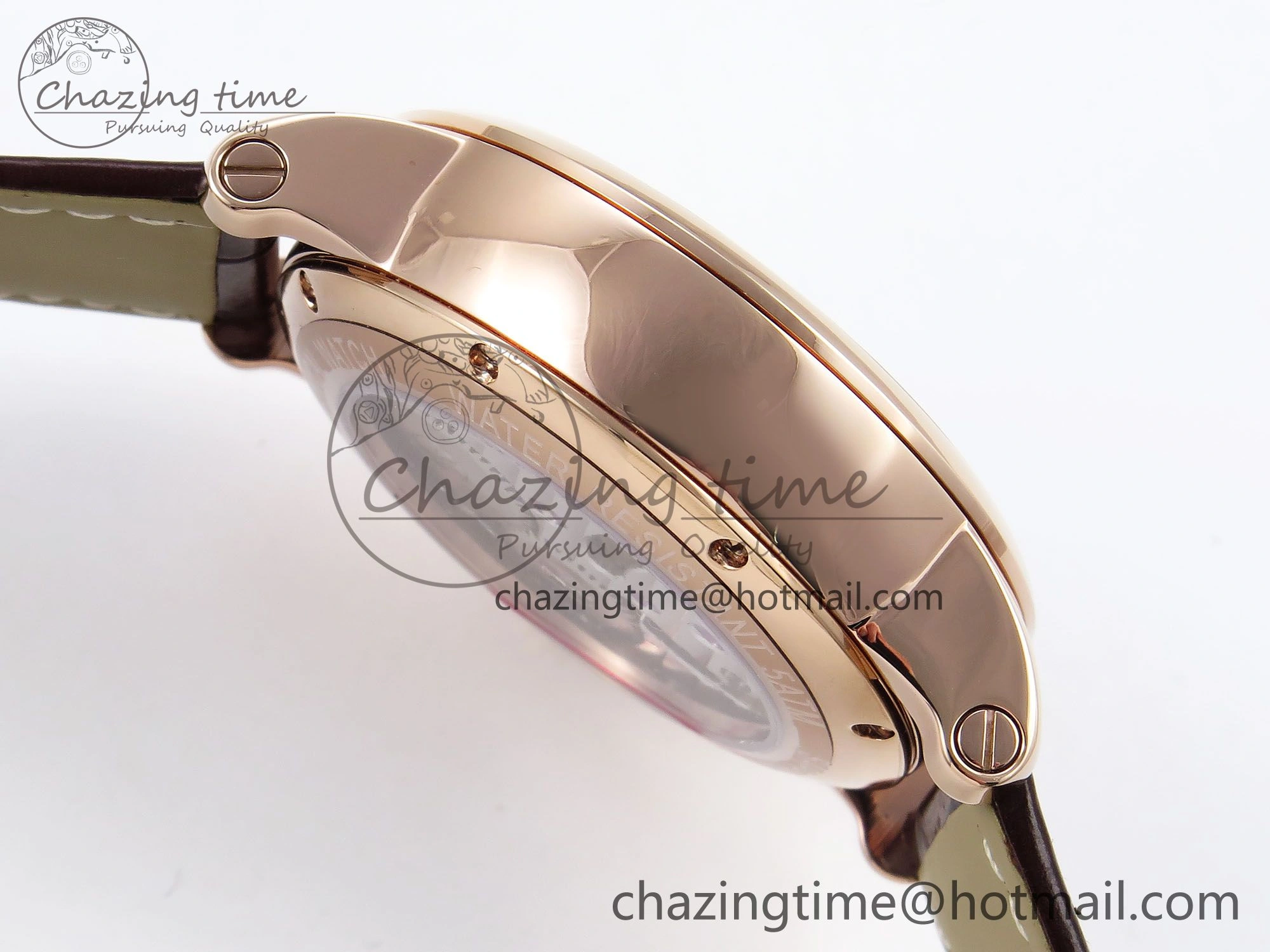 Rotonde de Cartier Flying Tourbillon RG RMS Best Edition White Numeral Dial on Brown Leather Strap
