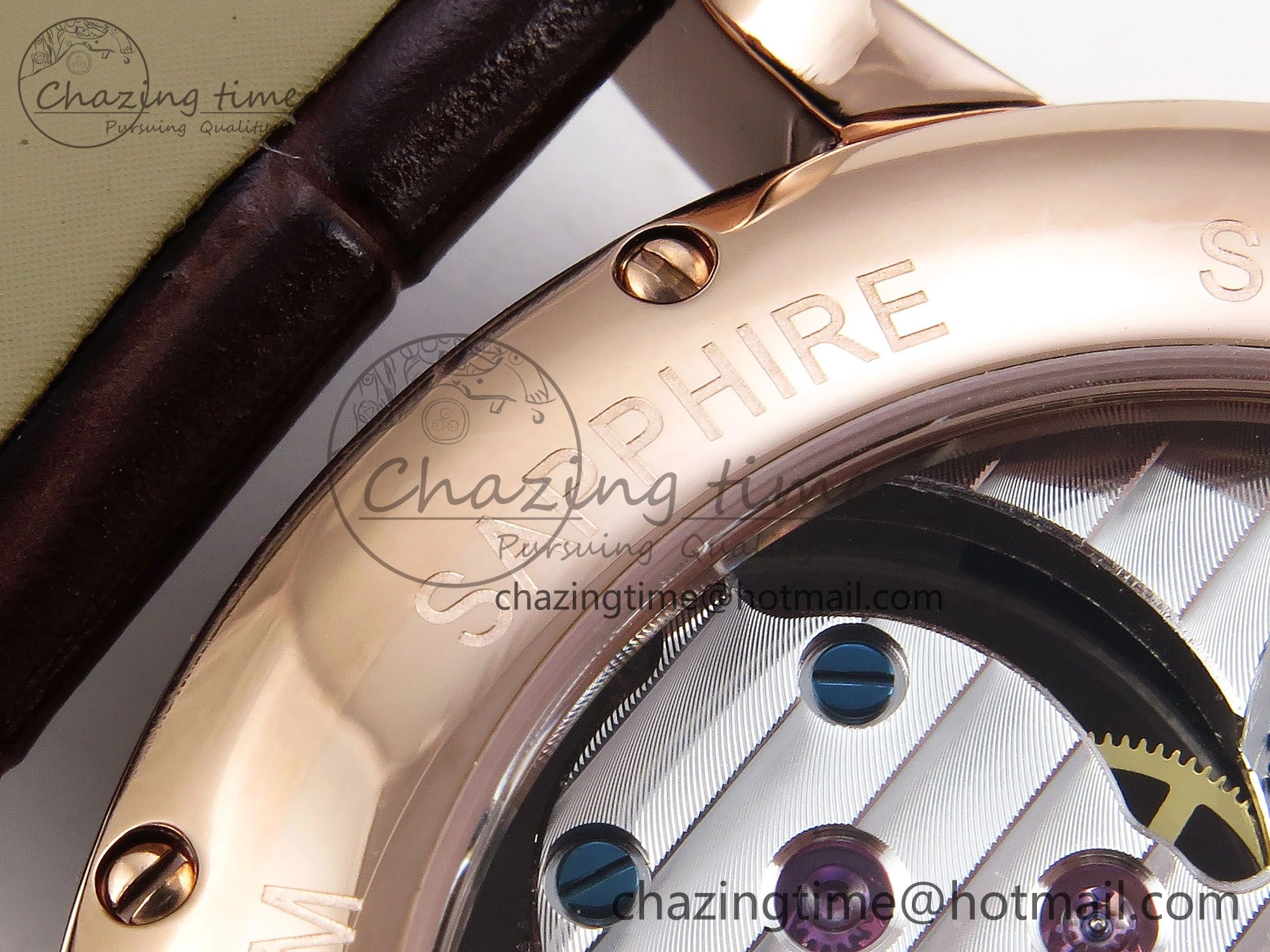 Rotonde de Cartier Flying Tourbillon RG RMS Best Edition White Numeral Dial on Brown Leather Strap