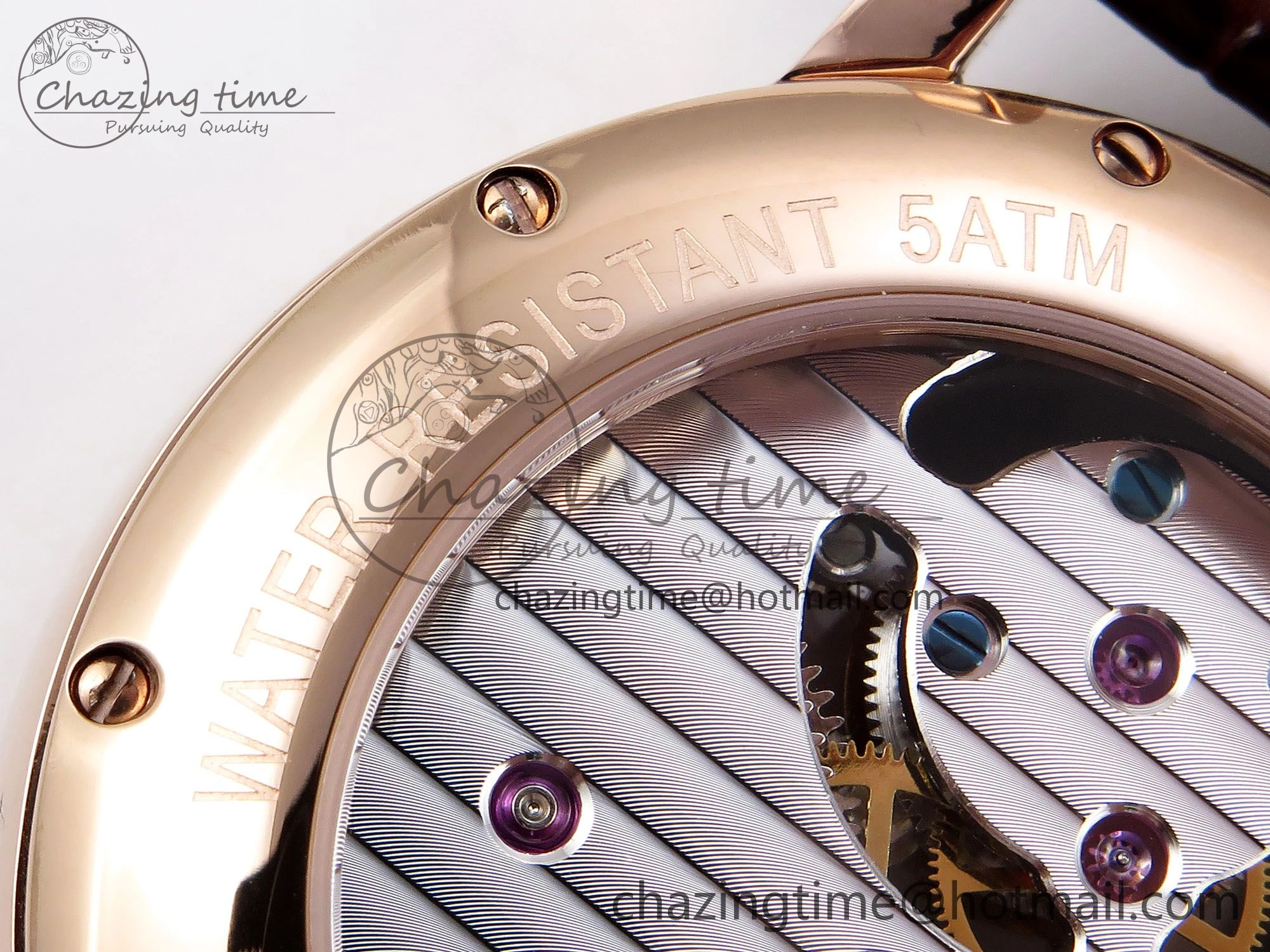 Rotonde de Cartier Flying Tourbillon RG RMS Best Edition White Numeral Dial on Brown Leather Strap