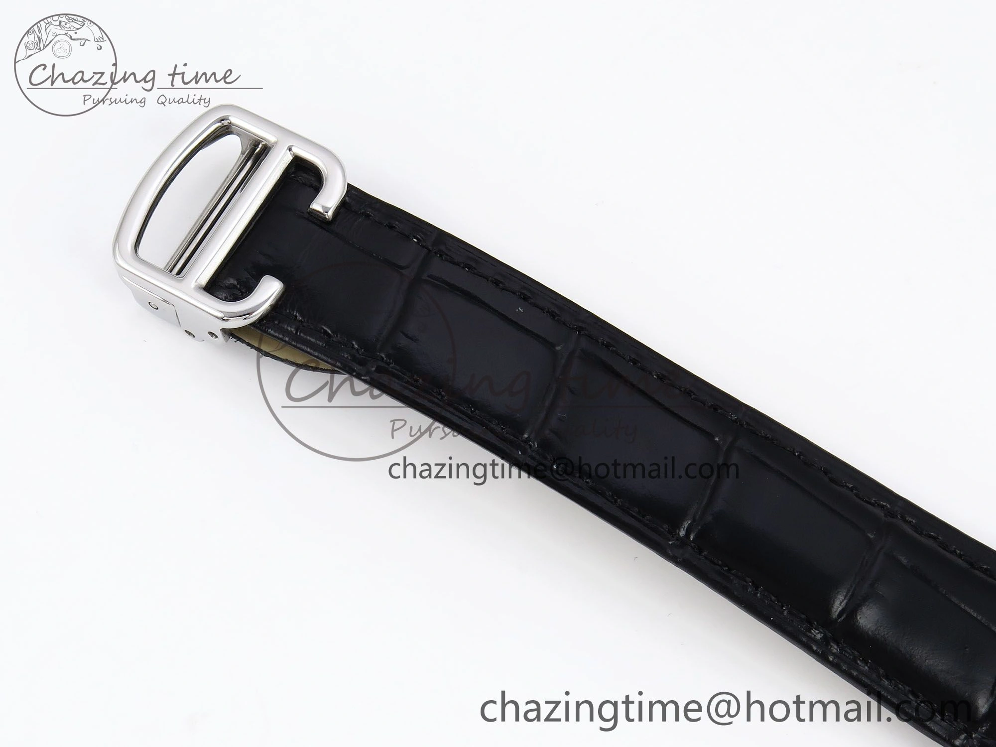 Rotonde de Cartier Flying Tourbillon SS RMS Best Edition White Numeral Dial on Black Leather Strap