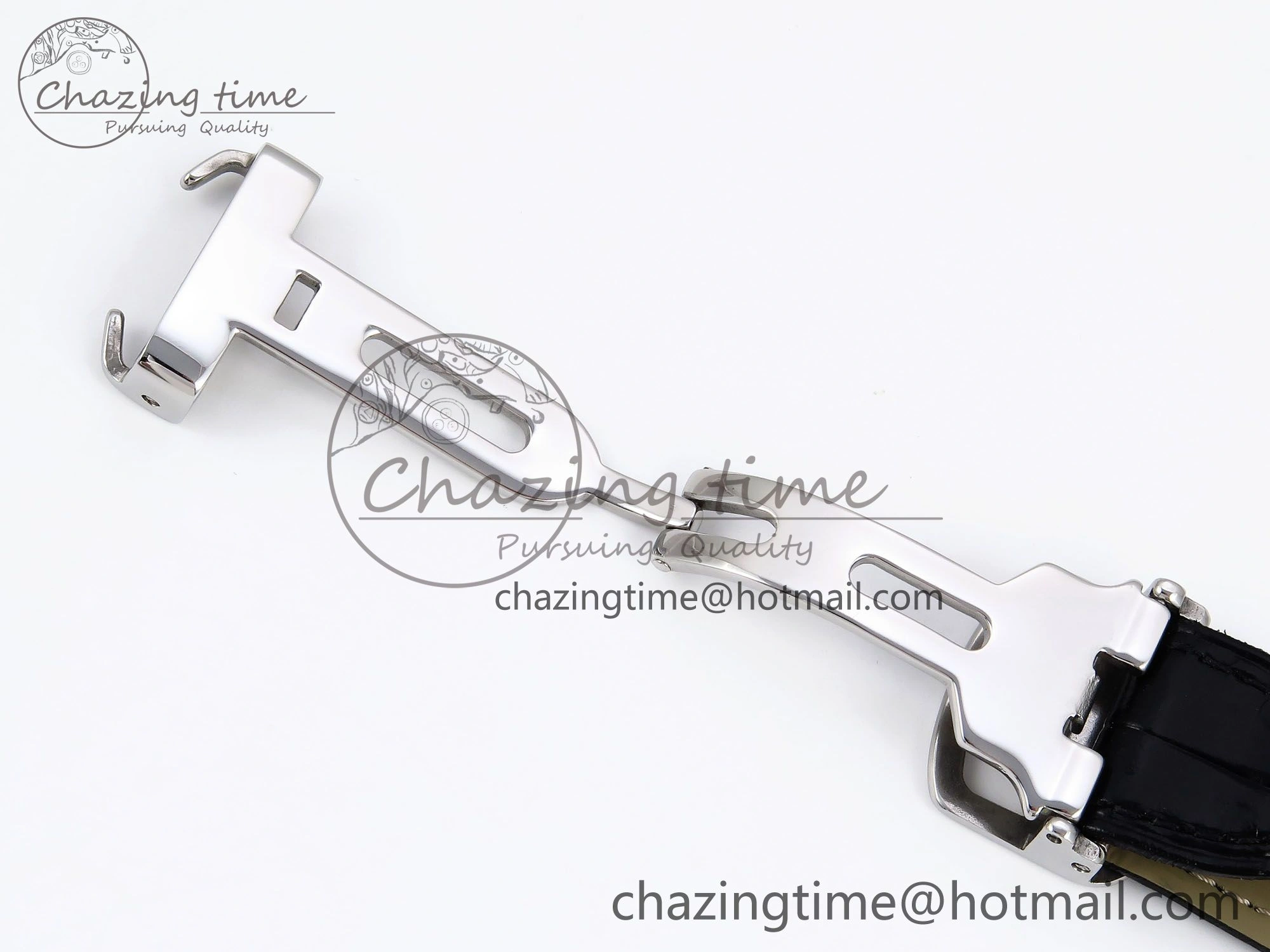 Rotonde de Cartier Flying Tourbillon SS RMS Best Edition White Numeral Dial on Black Leather Strap