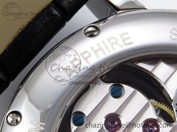 Rotonde de Cartier Flying Tourbillon SS RMS Best Edition White Numeral Dial on Black Leather Strap