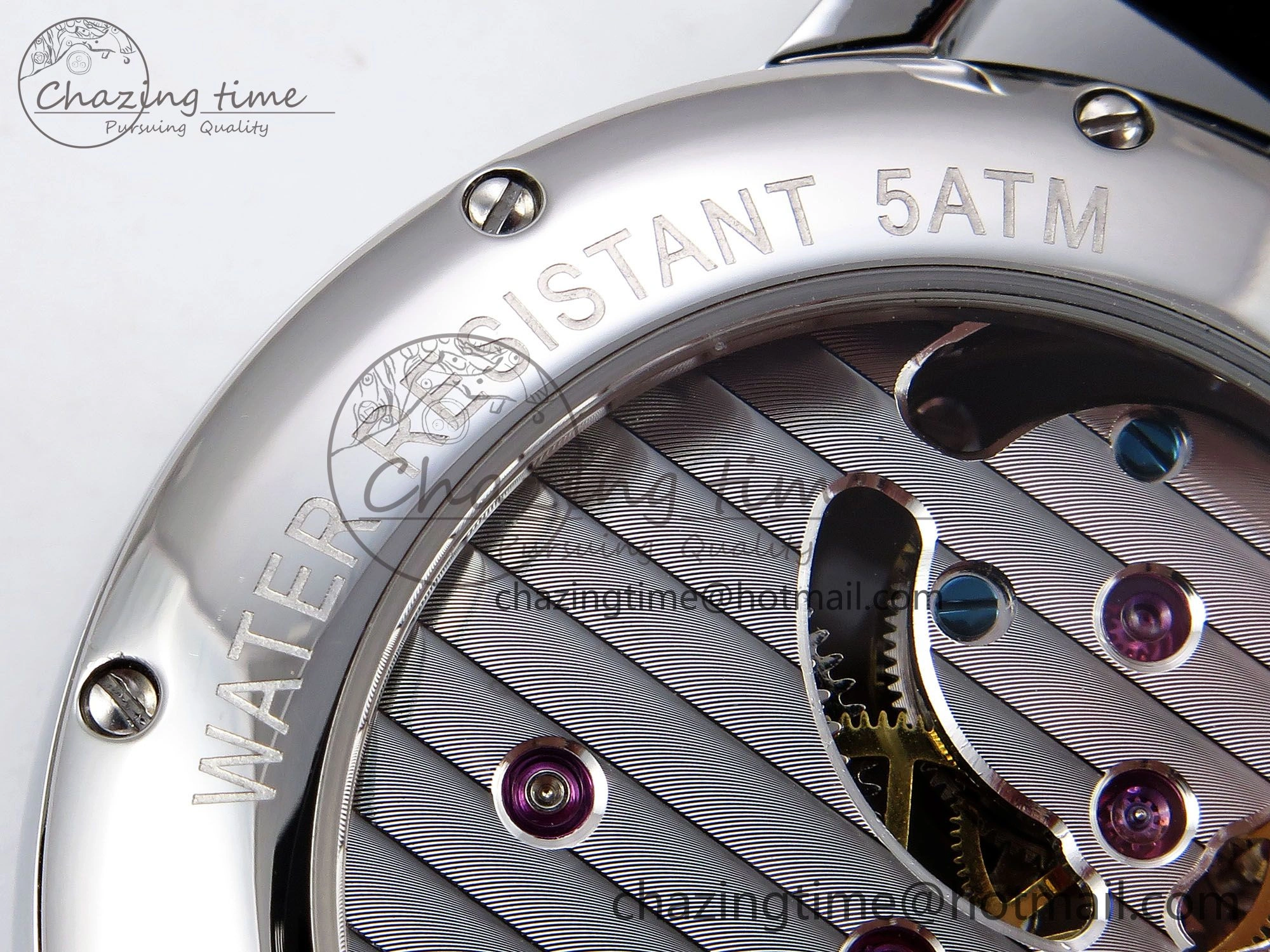 Rotonde de Cartier Flying Tourbillon SS RMS Best Edition White Numeral Dial on Black Leather Strap