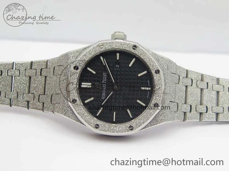 Royal Oak 15000 Frosted 33mm OM Best Edition Black Dial On SS Bracelet Quartz