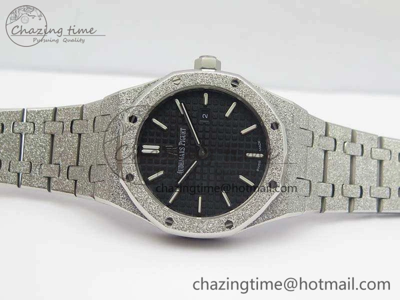 Royal Oak 15000 Frosted 33mm OM Best Edition Black Dial On SS Bracelet Quartz