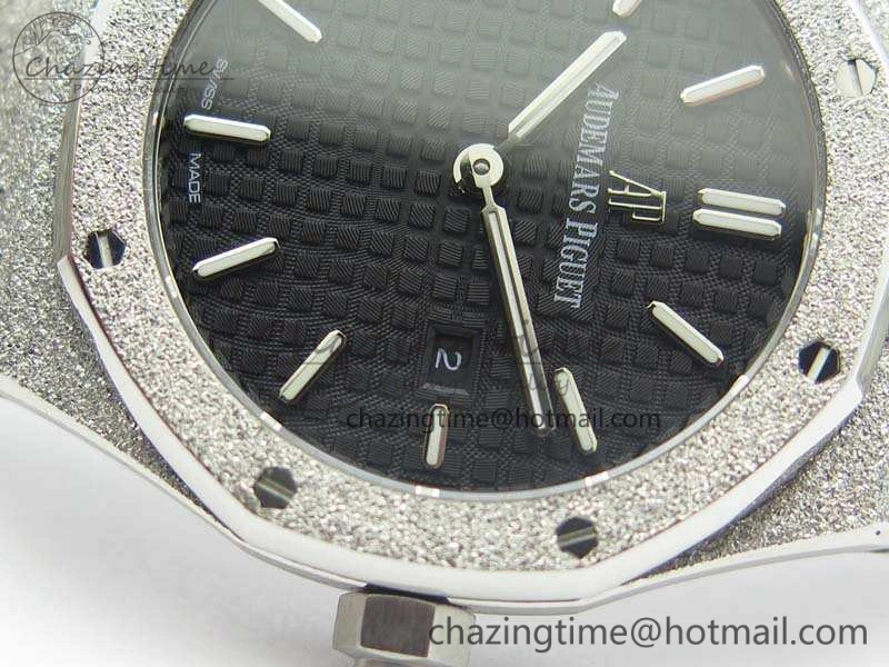 Royal Oak 15000 Frosted 33mm OM Best Edition Black Dial On SS Bracelet Quartz