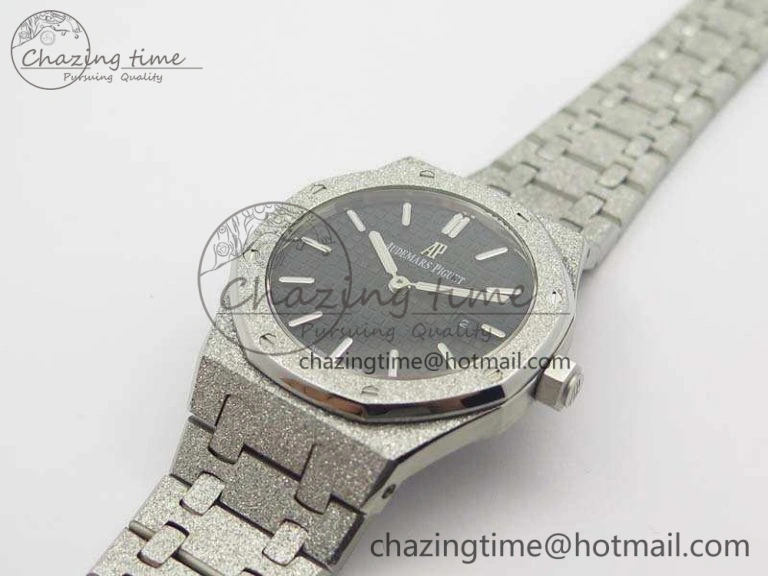 Royal Oak 15000 Frosted 33mm OM Best Edition Black Dial On SS Bracelet Quartz