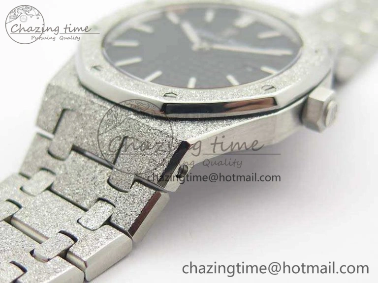 Royal Oak 15000 Frosted 33mm OM Best Edition Black Dial On SS Bracelet Quartz