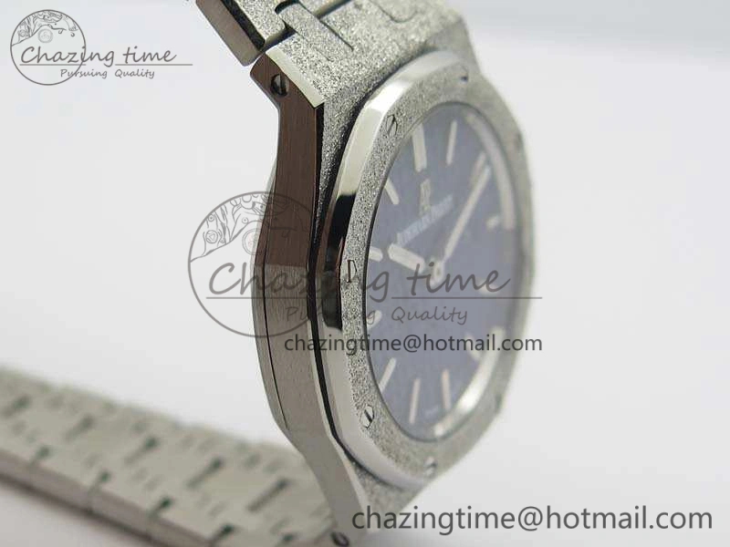 Royal Oak 15000 Frosted 33mm OM Best Edition Blue Dial On SS Bracelet Quartz