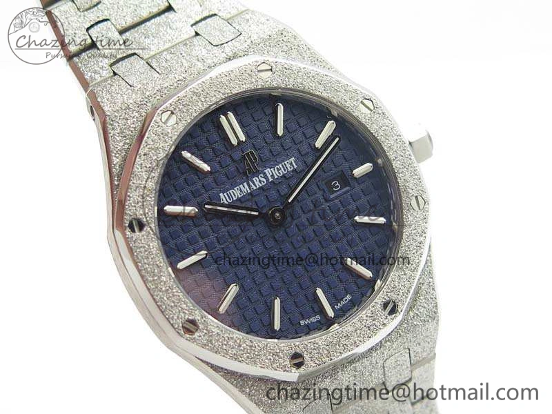 Royal Oak 15000 Frosted 33mm OM Best Edition Blue Dial On SS Bracelet Quartz