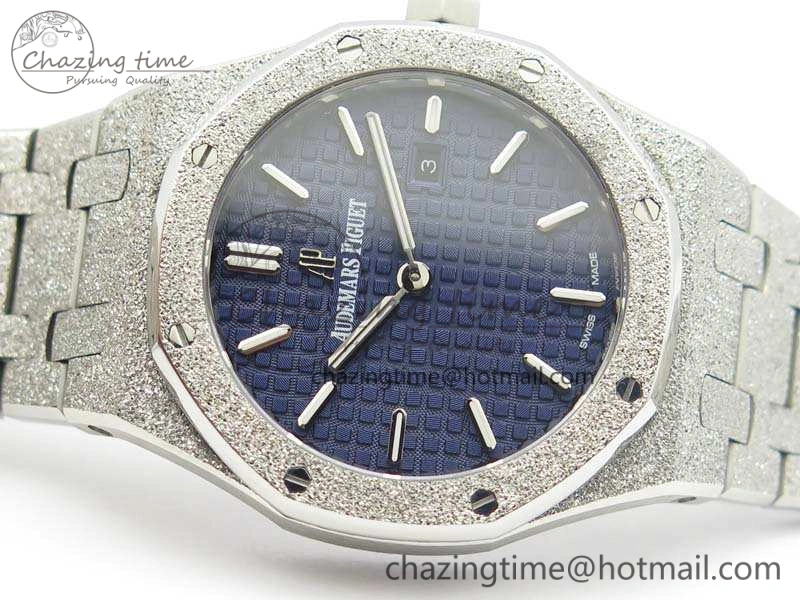 Royal Oak 15000 Frosted 33mm OM Best Edition Blue Dial On SS Bracelet Quartz