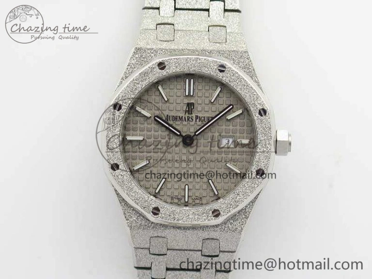 Royal Oak 15000 Frosted 33mm OM Best Edition Gray Dial On SS Bracelet Quartz