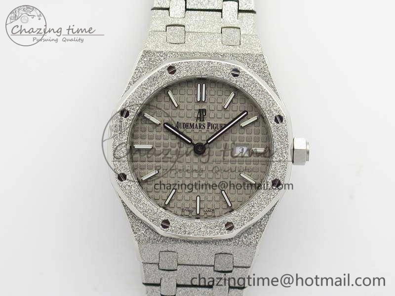 Royal Oak 15000 Frosted 33mm OM Best Edition Gray Dial On SS Bracelet Quartz
