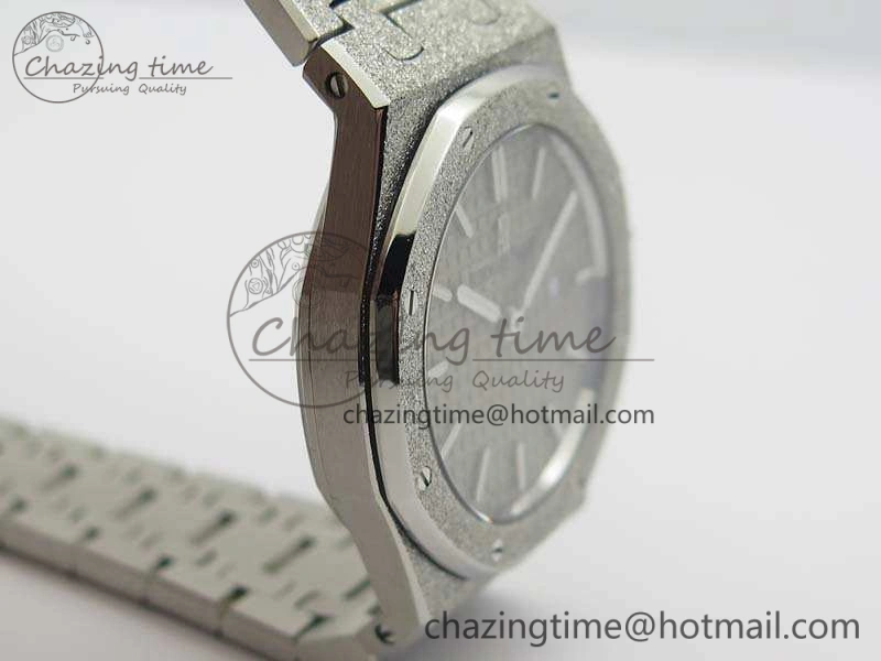 Royal Oak 15000 Frosted 33mm OM Best Edition Gray Dial On SS Bracelet Quartz