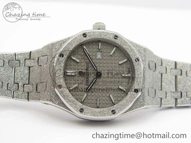 Royal Oak 15000 Frosted 33mm OM Best Edition Gray Dial On SS Bracelet Quartz