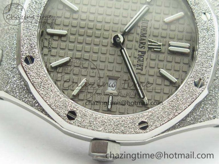 Royal Oak 15000 Frosted 33mm OM Best Edition Gray Dial On SS Bracelet Quartz