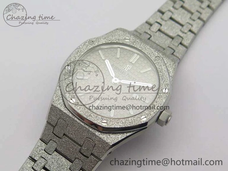 Royal Oak 15000 Frosted 33mm OM Best Edition Gray Dial On SS Bracelet Quartz