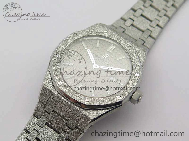 Royal Oak 15000 Frosted 33mm OM Best Edition Gray Dial On SS Bracelet Quartz