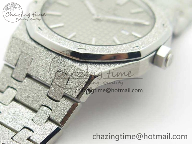 Royal Oak 15000 Frosted 33mm OM Best Edition Gray Dial On SS Bracelet Quartz