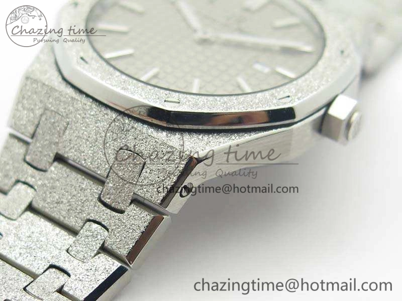 Royal Oak 15000 Frosted 33mm OM Best Edition Gray Dial On SS Bracelet Quartz