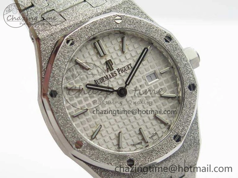 Royal Oak 15000 Frosted 33mm OM Best Edition White Dial On SS Bracelet Quartz