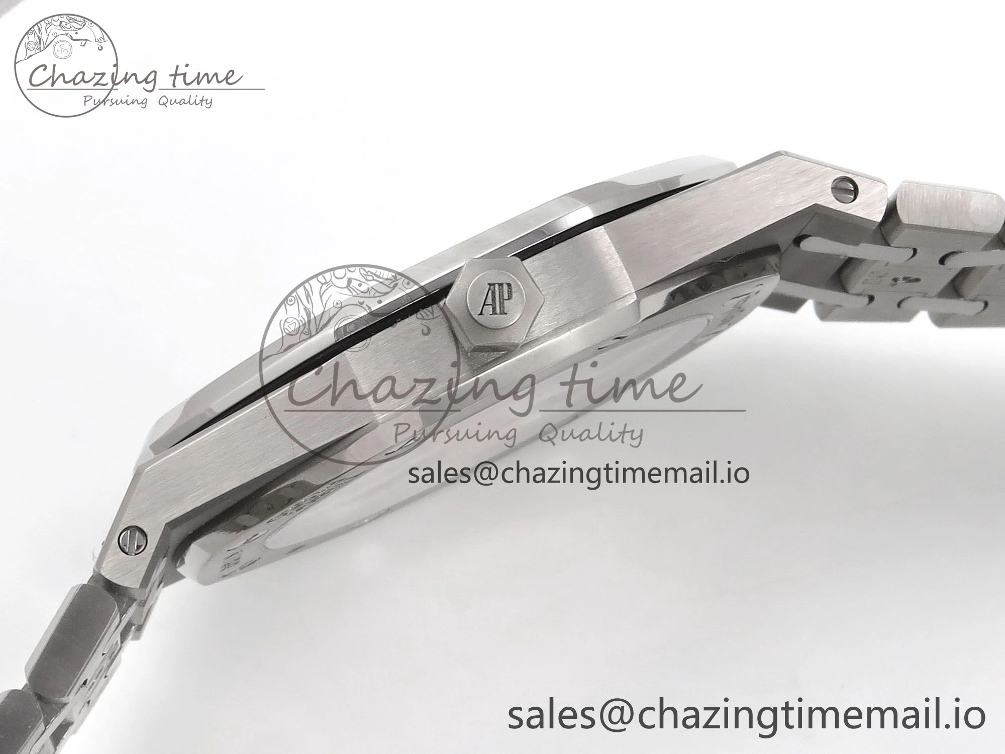 Royal Oak 15202IP SS ZF 1:1 Best Edition Blue Textured Dial on SS Bracelet A2121 Super Clone V2