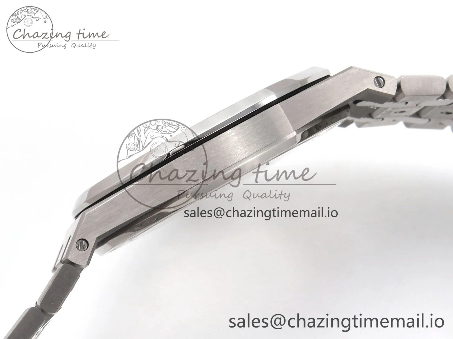 Royal Oak 15202IP SS ZF 1:1 Best Edition Blue Textured Dial on SS Bracelet A2121 Super Clone V2