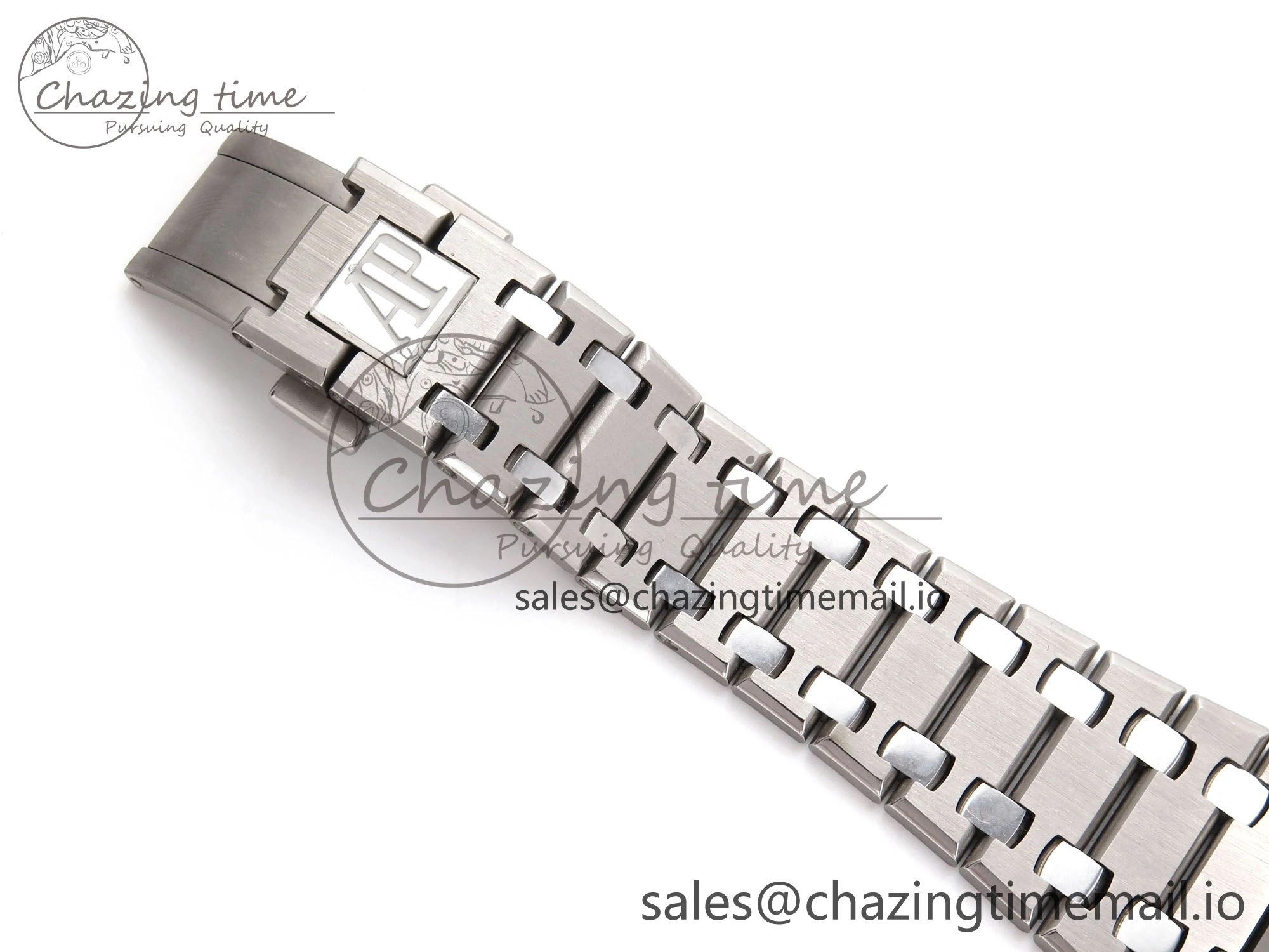 Royal Oak 15202IP SS ZF 1:1 Best Edition Blue Textured Dial on SS Bracelet A2121 Super Clone V2