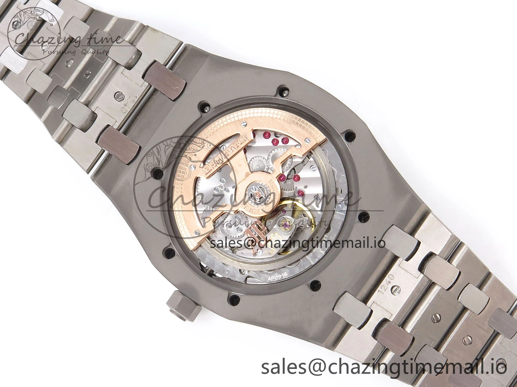 Royal Oak 15202IP SS ZF 1:1 Best Edition Blue Textured Dial on SS Bracelet A2121 Super Clone V2