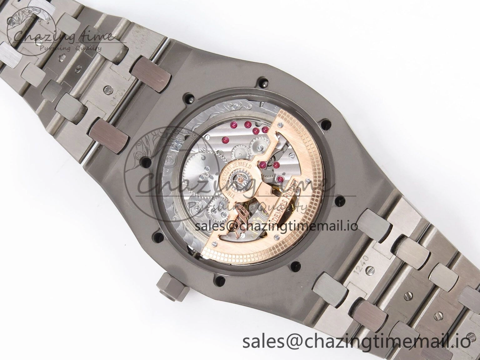 Royal Oak 15202IP SS ZF 1:1 Best Edition Blue Textured Dial on SS Bracelet A2121 Super Clone V2