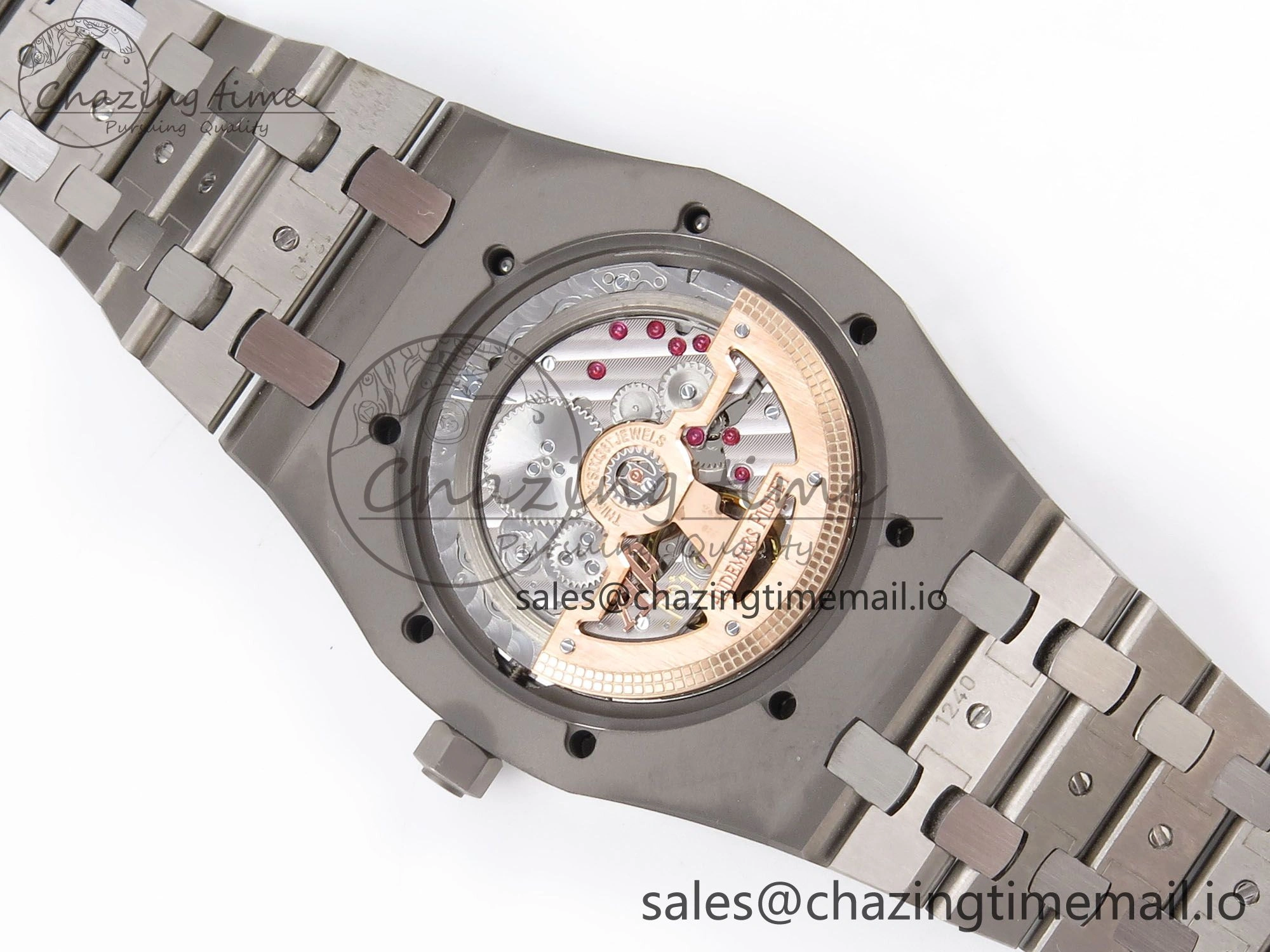 Royal Oak 15202IP SS ZF 1:1 Best Edition Blue Textured Dial on SS Bracelet A2121 Super Clone V2