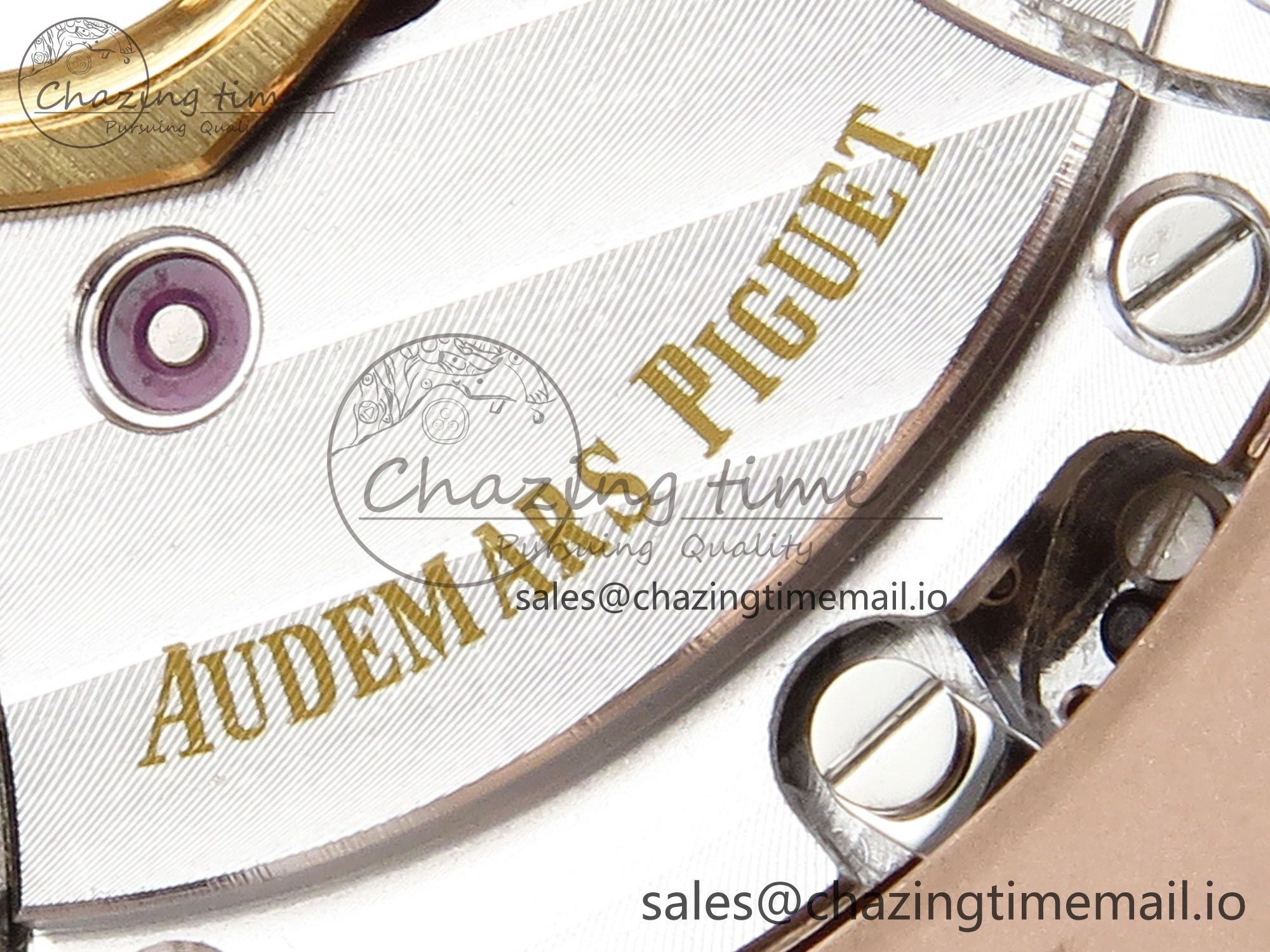 Royal Oak 15500 RG APSF 1:1 Best Edition Black Dial on Black Leather Strap SA4302 Super Clone V2 (SW Dial)